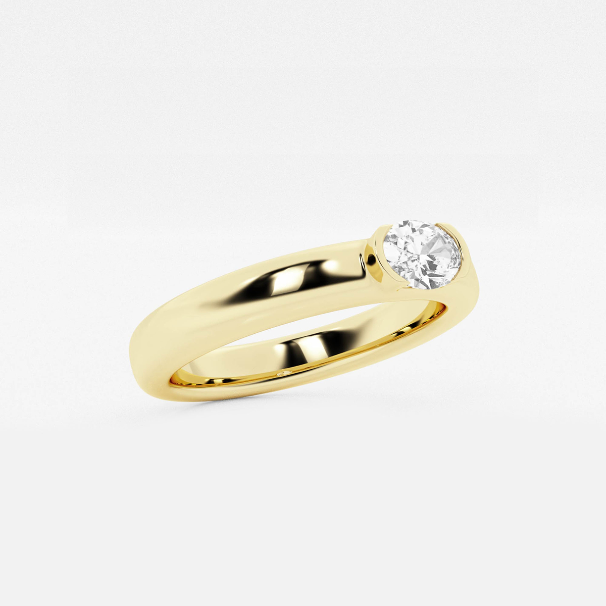 Additional Image 1 for  näas 1/2 ctw Oval Lab Grown Diamond East-West Stackable Ring